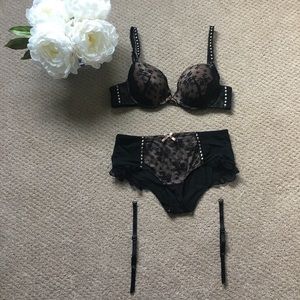 Nude Lace Bra and Panties Set